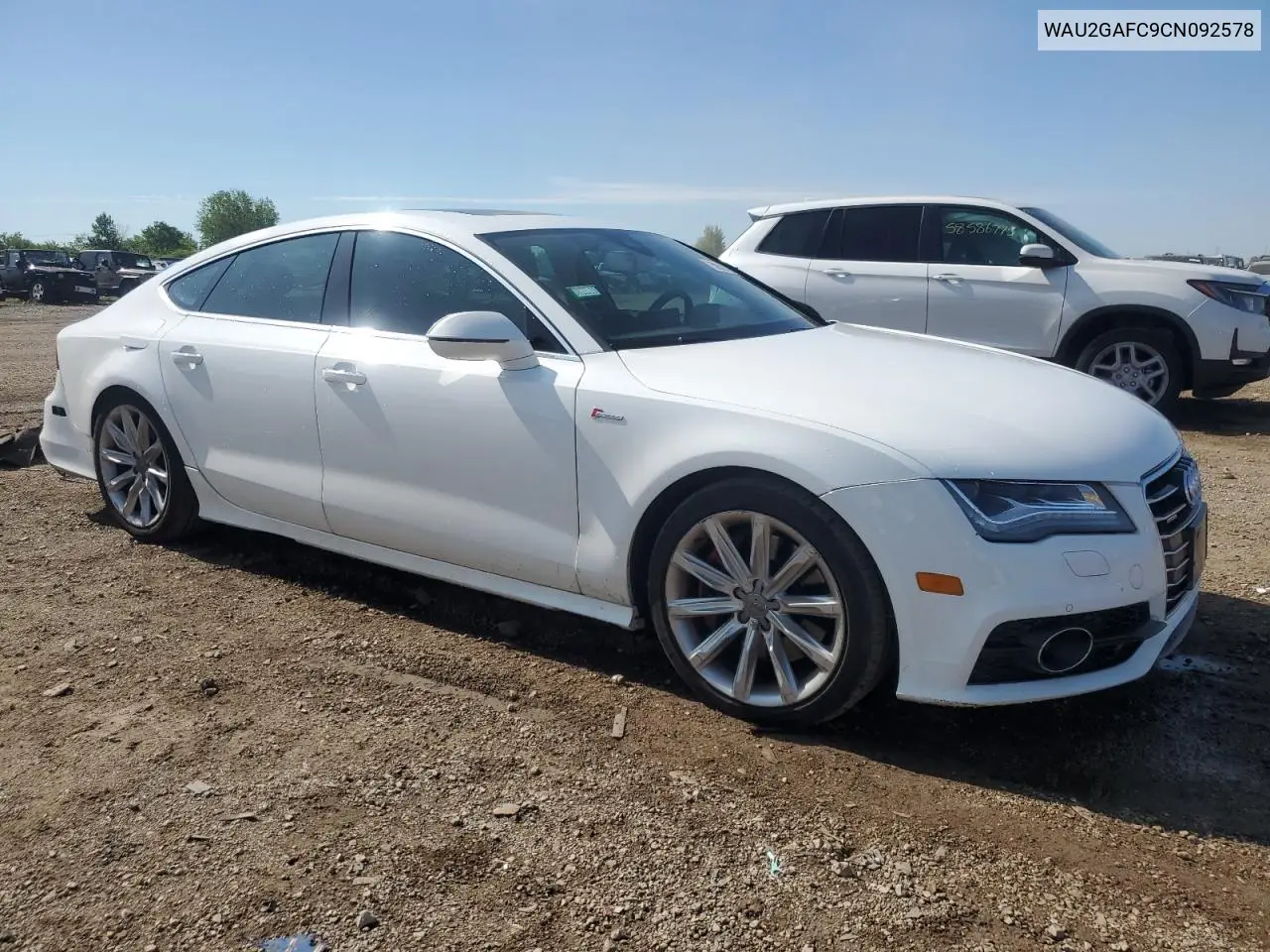 2012 Audi A7 Prestige VIN: WAU2GAFC9CN092578 Lot: 58527965
