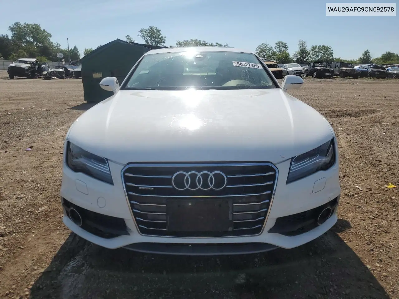 2012 Audi A7 Prestige VIN: WAU2GAFC9CN092578 Lot: 58527965