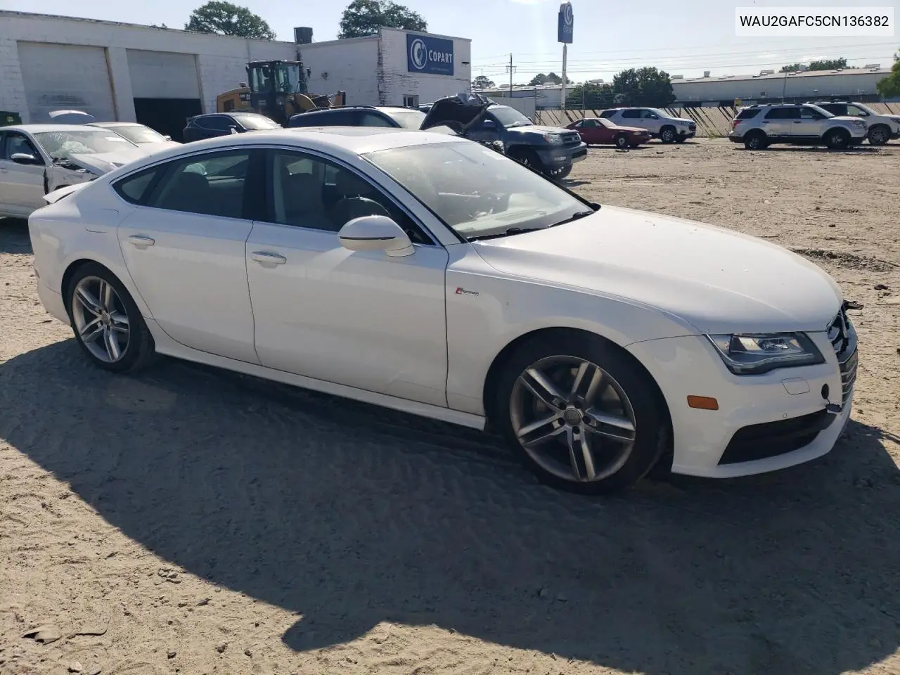 2012 Audi A7 Prestige VIN: WAU2GAFC5CN136382 Lot: 61076065