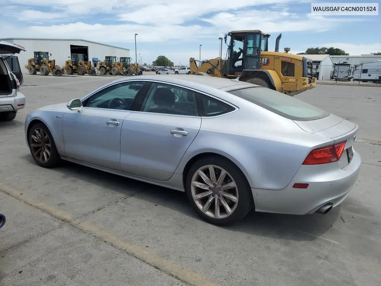 2012 Audi A7 Prestige VIN: WAUSGAFC4CN001524 Lot: 63152505