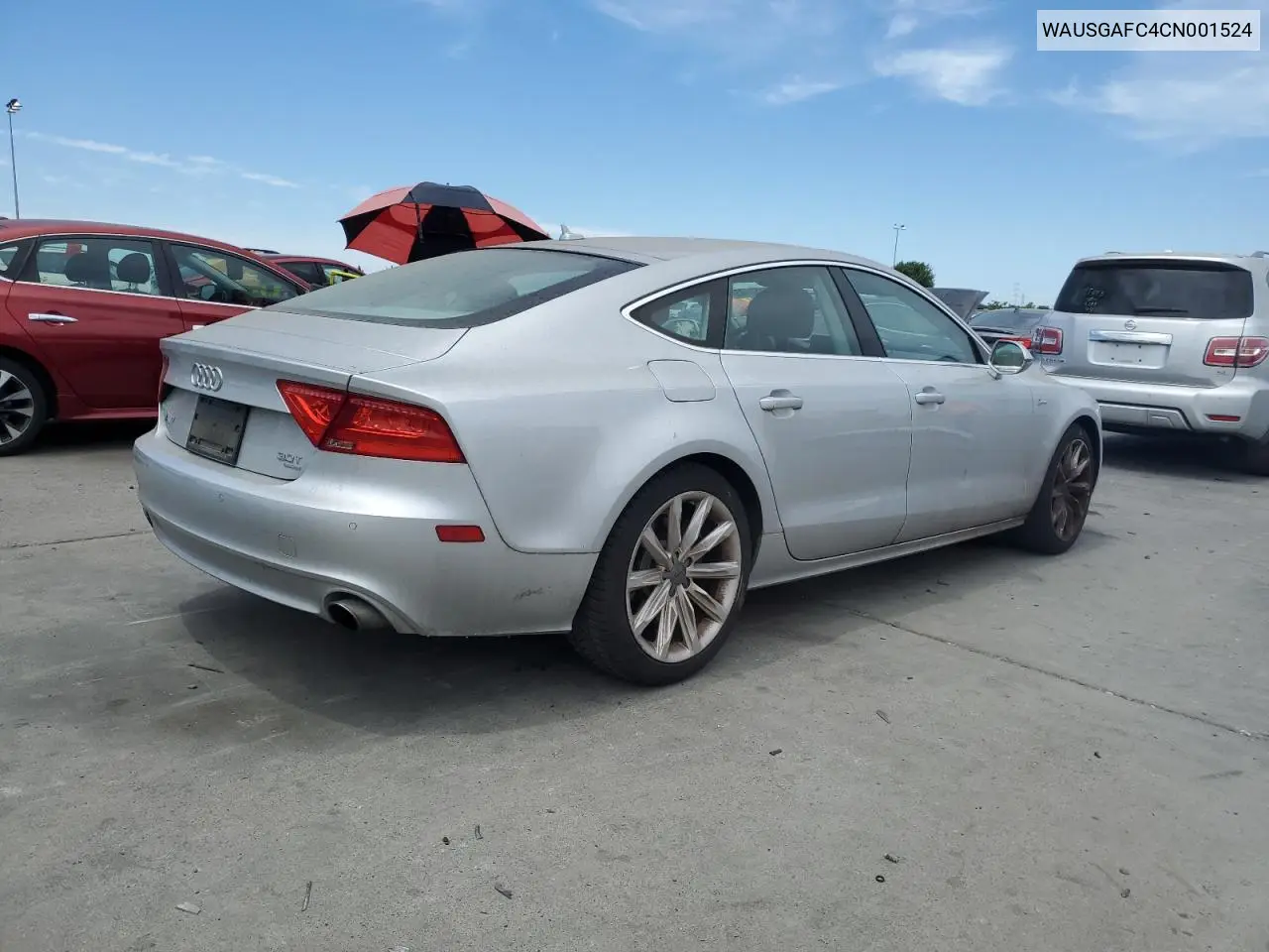 2012 Audi A7 Prestige VIN: WAUSGAFC4CN001524 Lot: 63152505