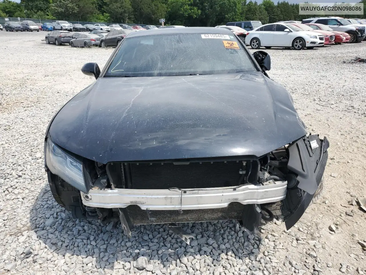 2013 Audi A7 Premium Plus VIN: WAUYGAFC2DN098086 Lot: 62159485