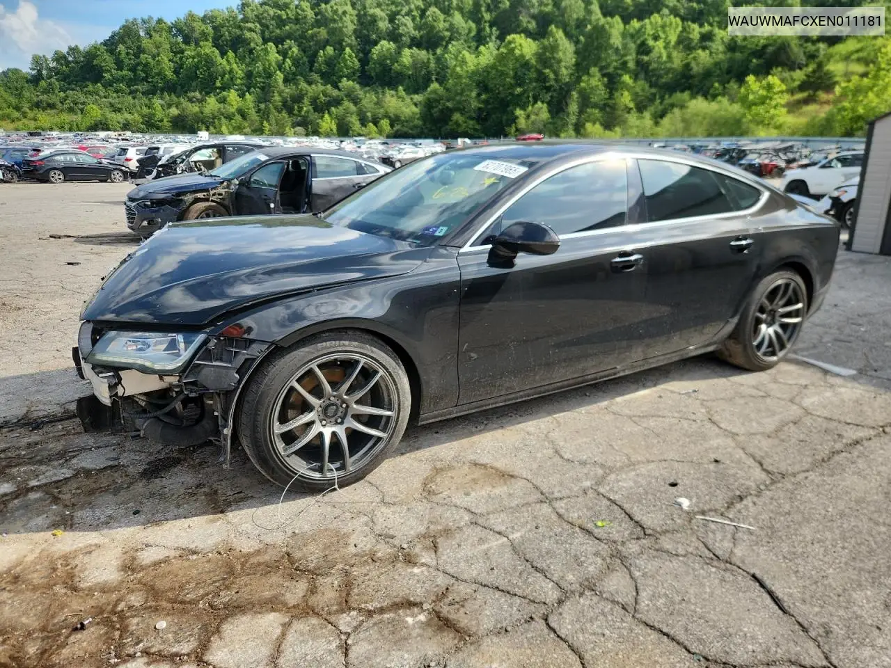 2014 Audi A7 Premium Plus VIN: WAUWMAFCXEN011181 Lot: 62707965