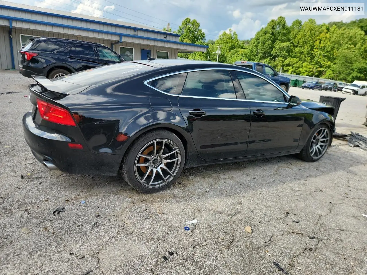2014 Audi A7 Premium Plus VIN: WAUWMAFCXEN011181 Lot: 62707965