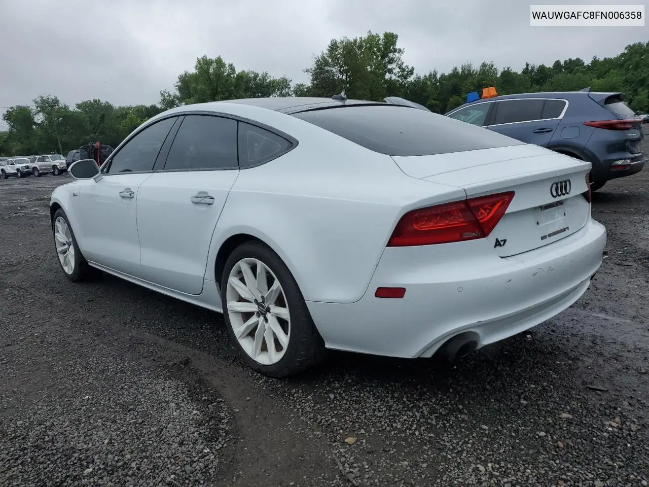 2015 Audi A7 Premium Plus VIN: WAUWGAFC8FN006358 Lot: 60814255