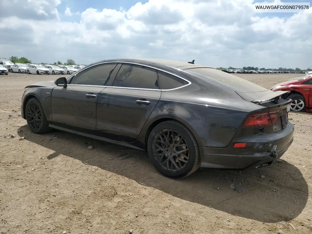 2016 Audi A7 Premium Plus VIN: WAUWGAFC0GN079578 Lot: 56789055