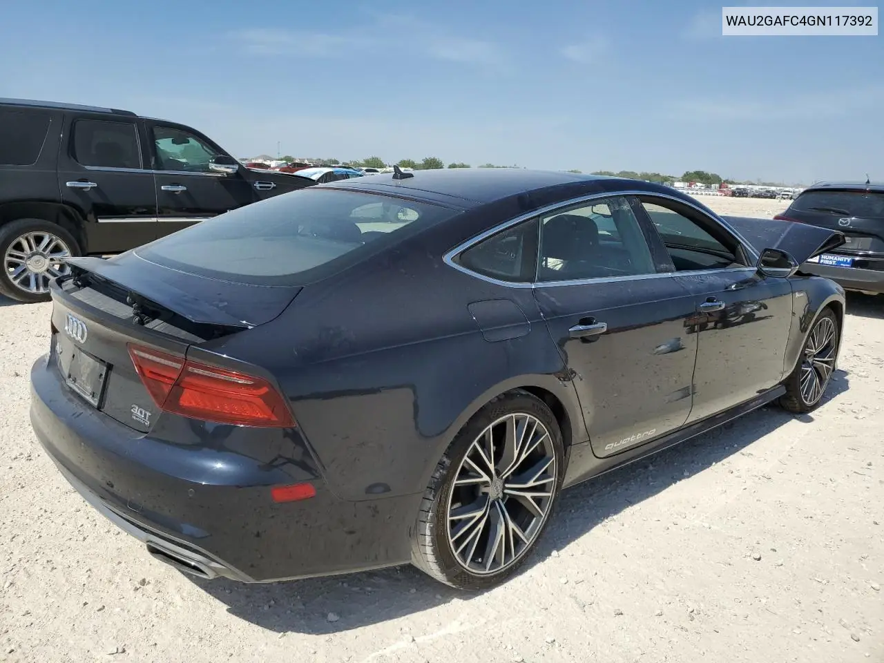 2016 Audi A7 Prestige VIN: WAU2GAFC4GN117392 Lot: 57052895
