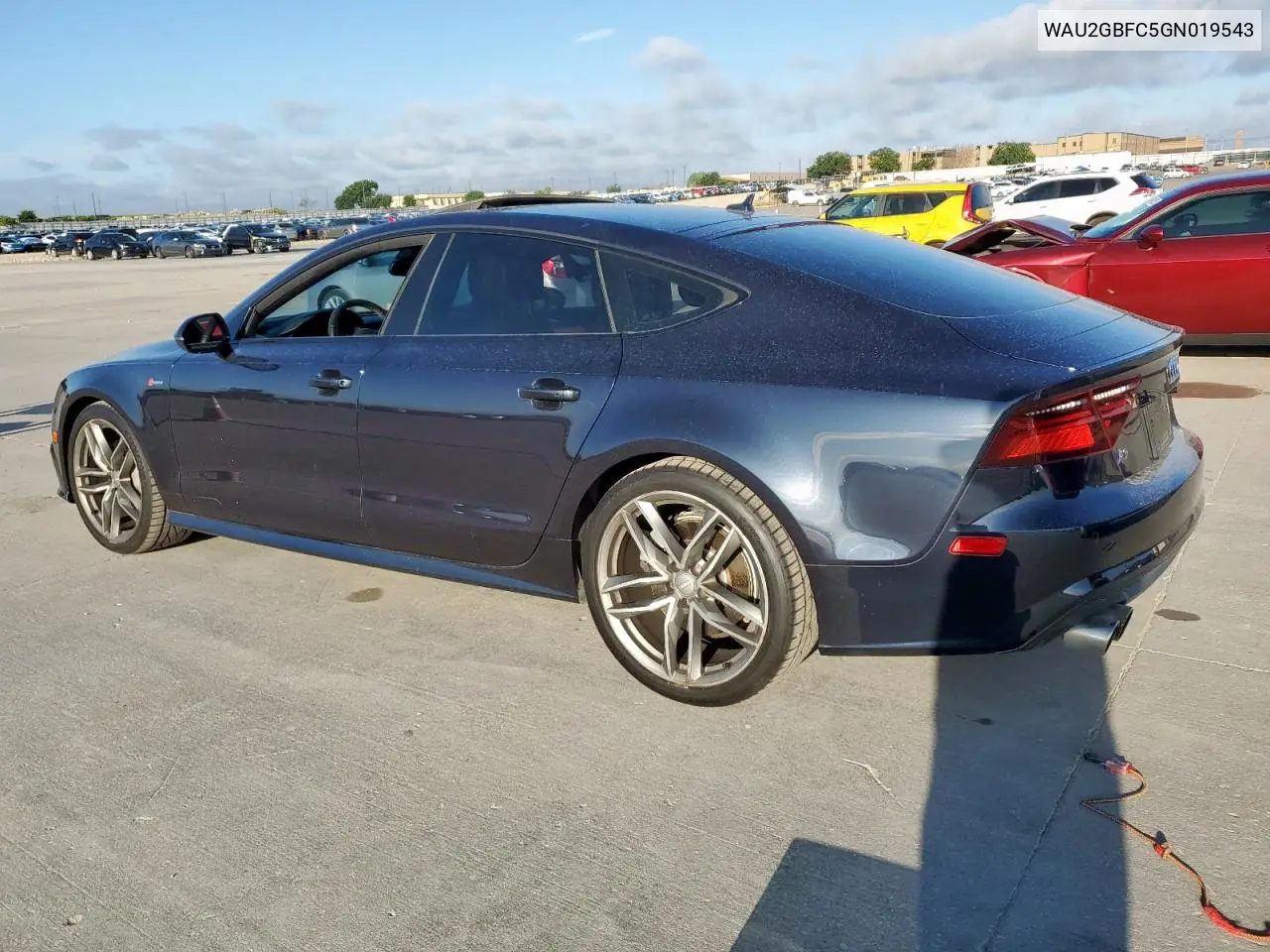 2016 Audi A7 Prestige VIN: WAU2GBFC5GN019543 Lot: 62373515