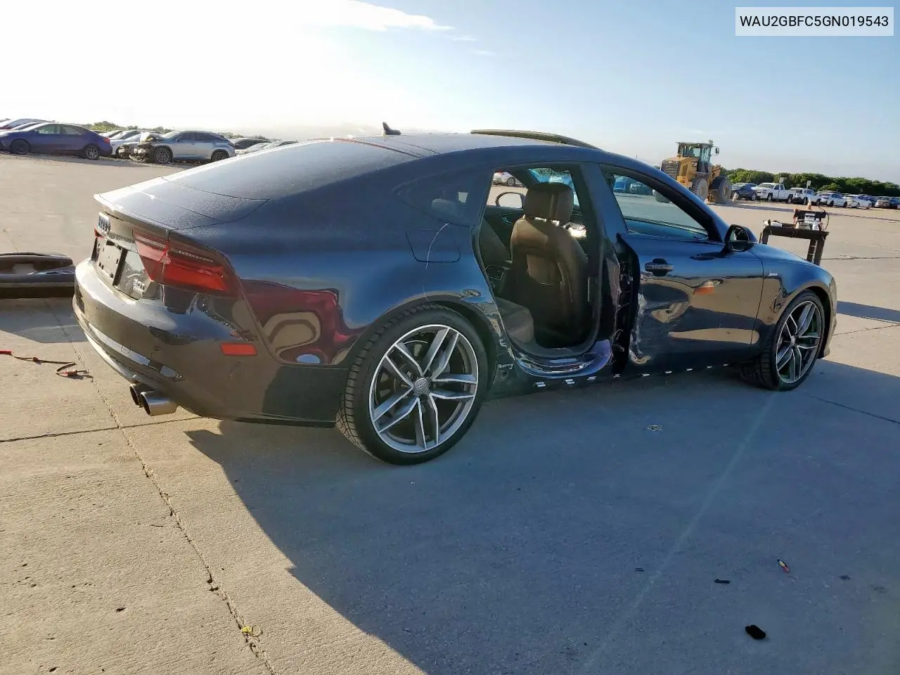 2016 Audi A7 Prestige VIN: WAU2GBFC5GN019543 Lot: 62373515