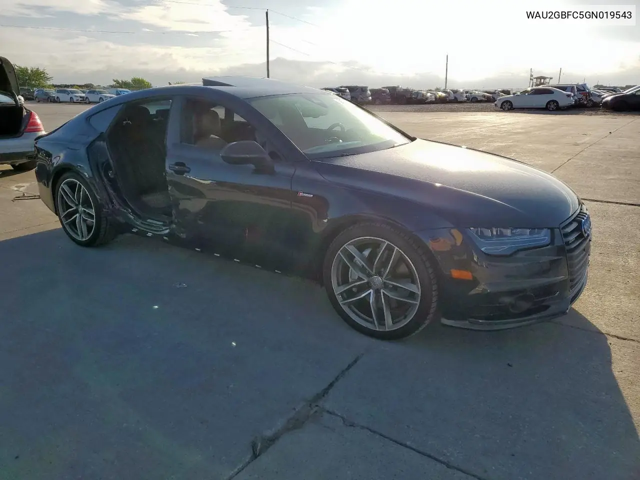 2016 Audi A7 Prestige VIN: WAU2GBFC5GN019543 Lot: 62373515