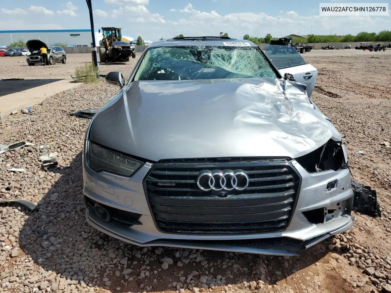 2017 Audi A7 Prestige VIN: WAU22AFC5HN126778 Lot: 63405315