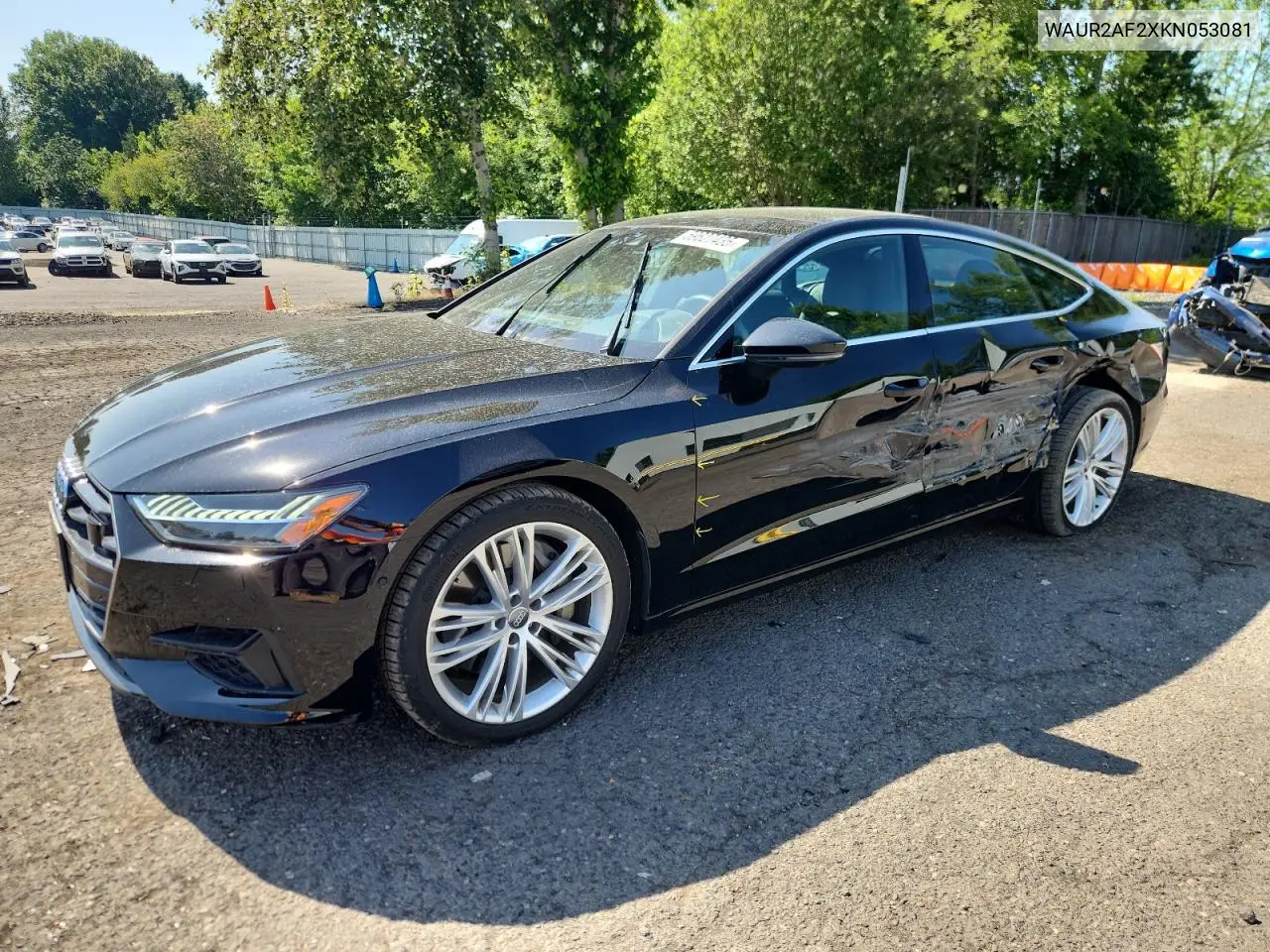 2019 Audi A7 Premium Plus VIN: WAUR2AF2XKN053081 Lot: 59627435