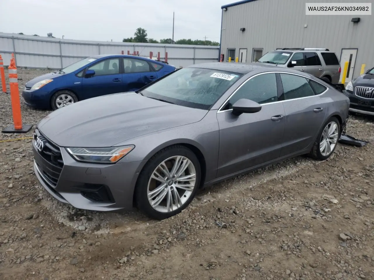 2019 Audi A7 Prestige VIN: WAUS2AF26KN034982 Lot: 61379125