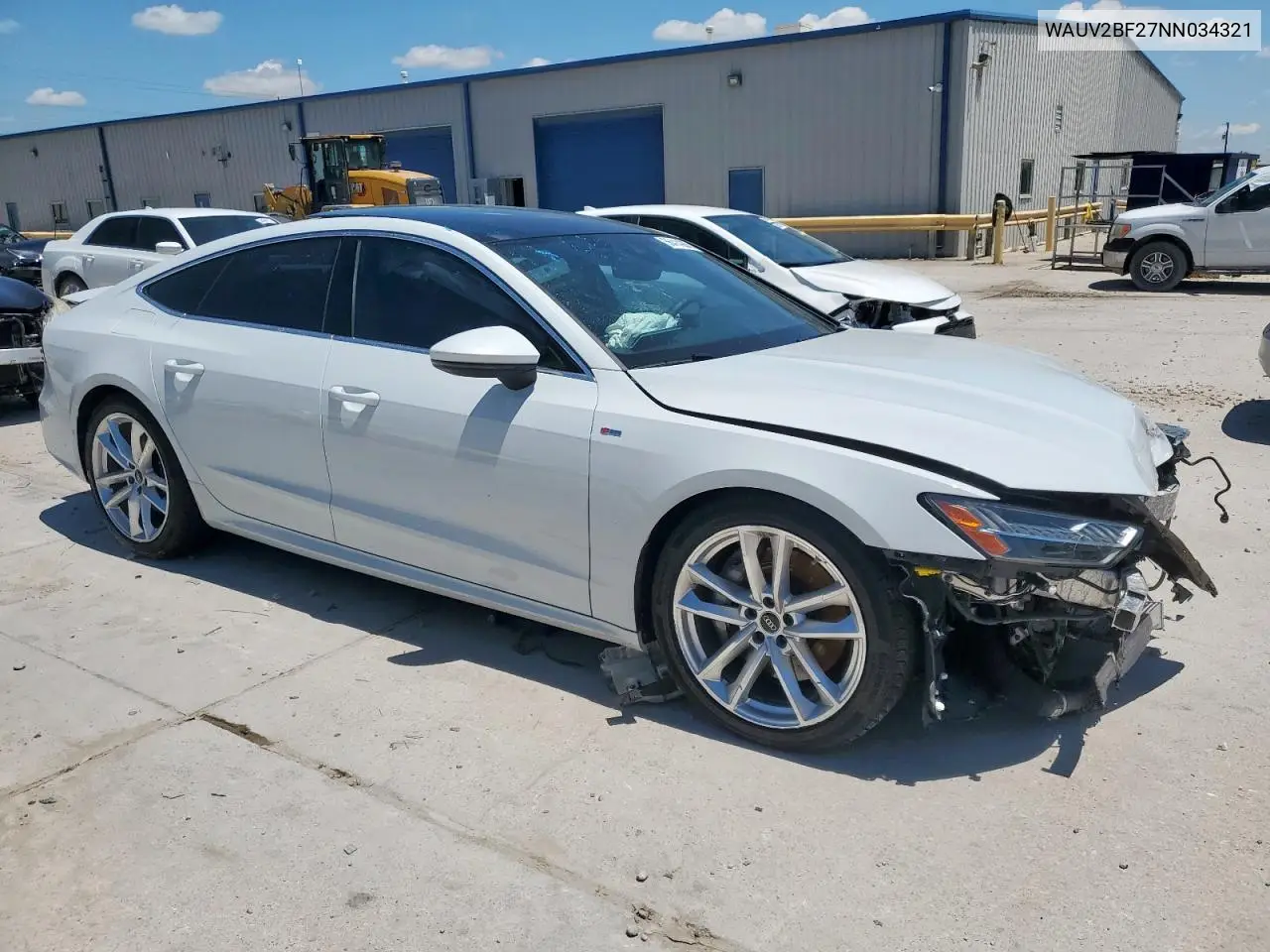 2022 Audi A7 Prestige S-Line VIN: WAUV2BF27NN034321 Lot: 56414265
