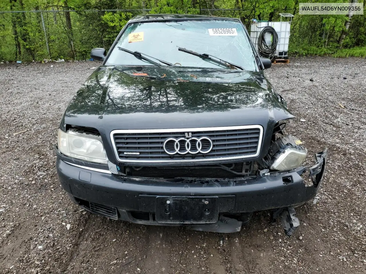 2000 Audi A8 Quattro VIN: WAUFL54D6YN009356 Lot: 58526965