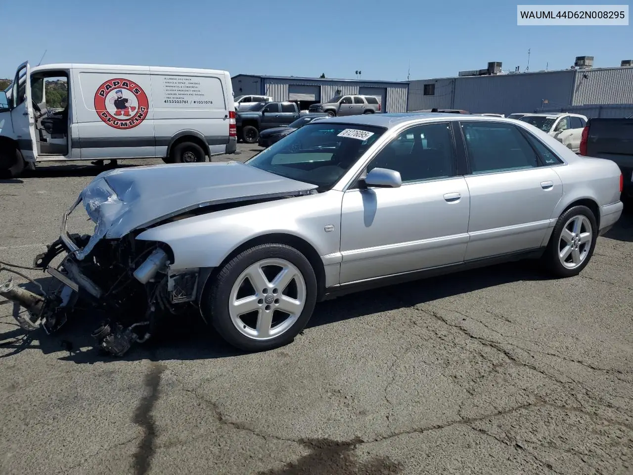 2002 Audi A8 L Quattro VIN: WAUML44D62N008295 Lot: 61276095