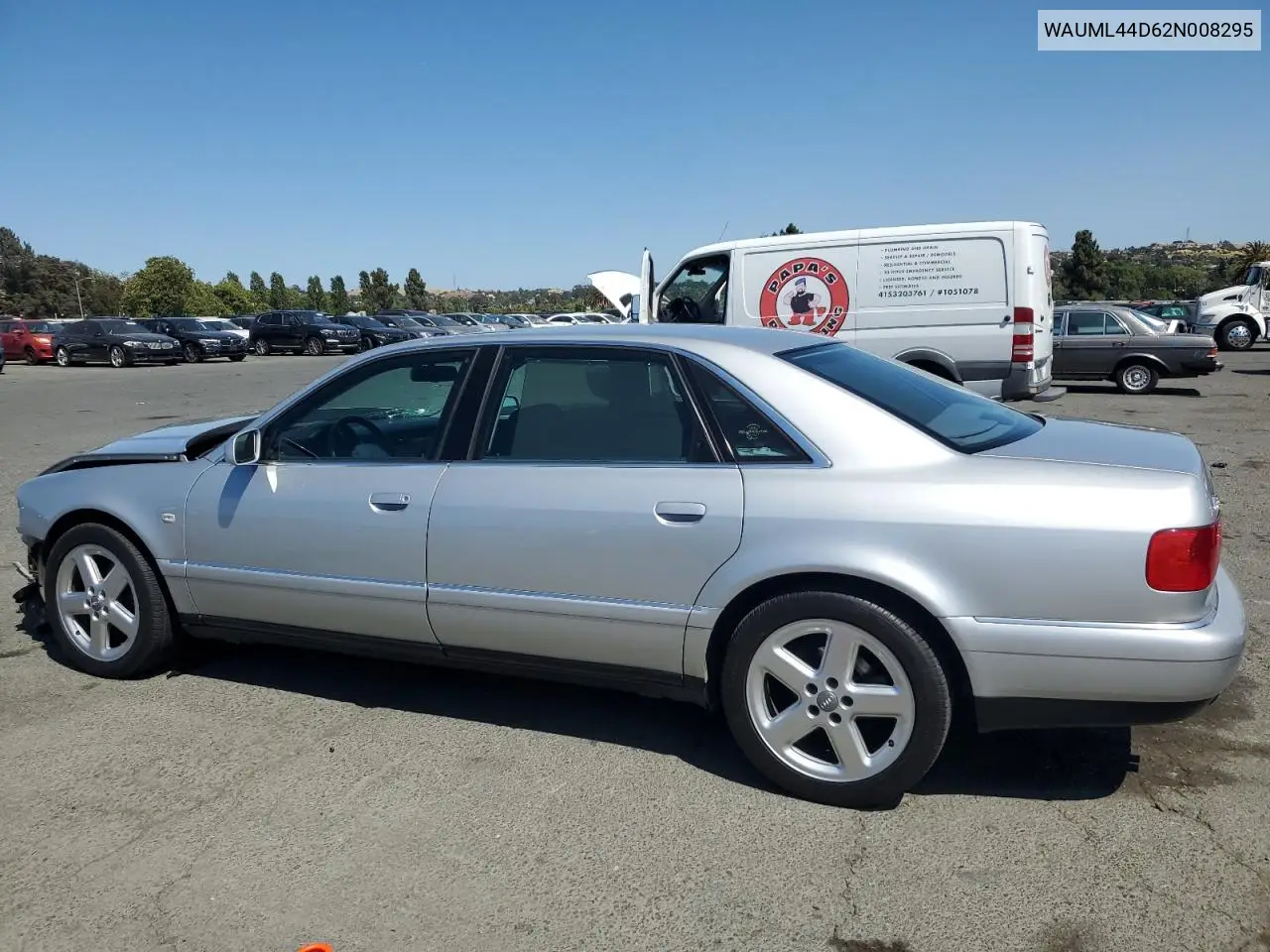 2002 Audi A8 L Quattro VIN: WAUML44D62N008295 Lot: 61276095
