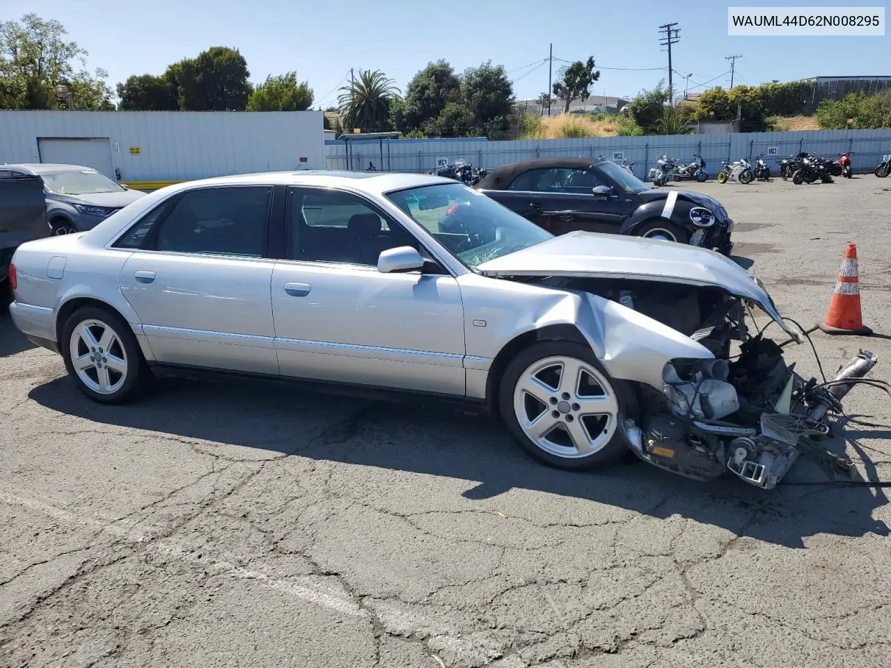 2002 Audi A8 L Quattro VIN: WAUML44D62N008295 Lot: 61276095
