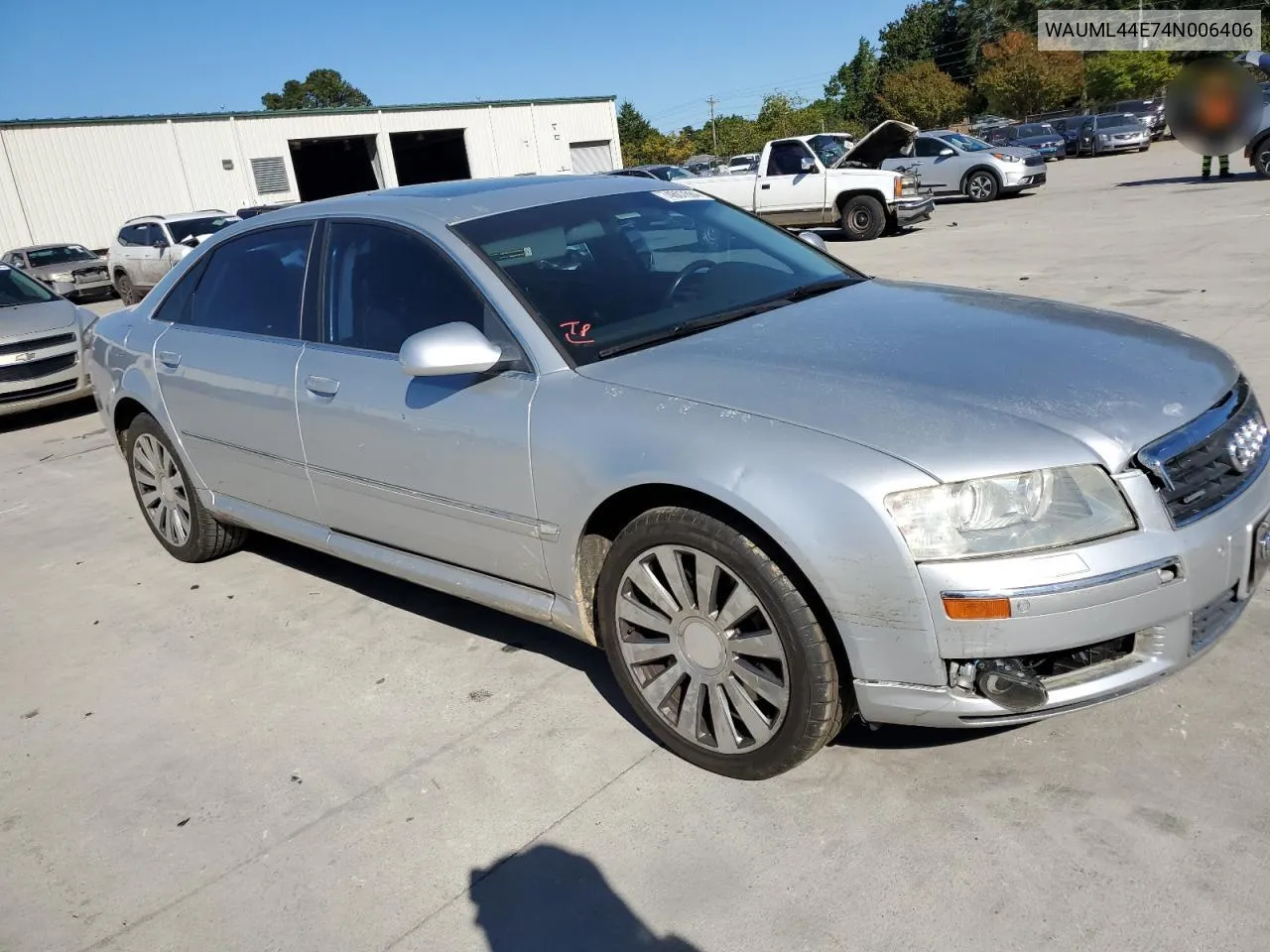 2004 Audi A8 L Quattro VIN: WAUML44E74N006406 Lot: 74607684