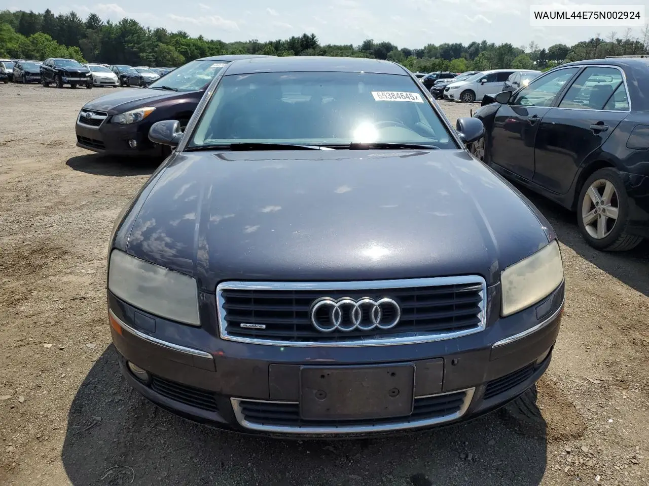 2005 Audi A8 L Quattro VIN: WAUML44E75N002924 Lot: 65384645