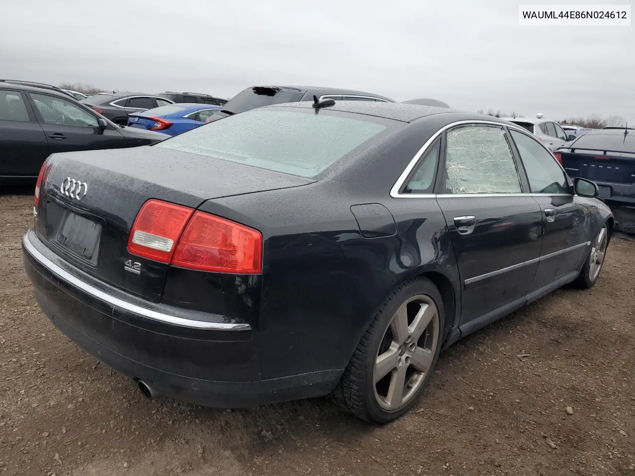 2006 Audi A8 L Quattro VIN: WAUML44E86N024612 Lot: 82333914