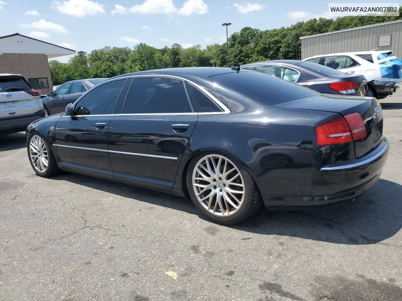 2010 Audi A8 Quattro VIN: WAURVAFA2AN007502 Lot: 61910265