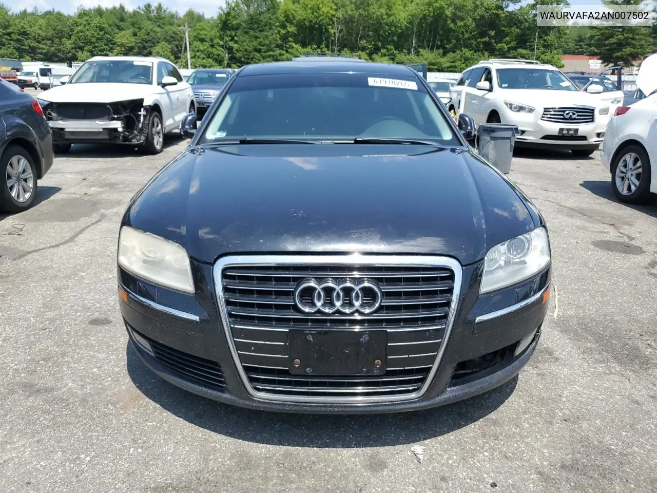 2010 Audi A8 Quattro VIN: WAURVAFA2AN007502 Lot: 61910265