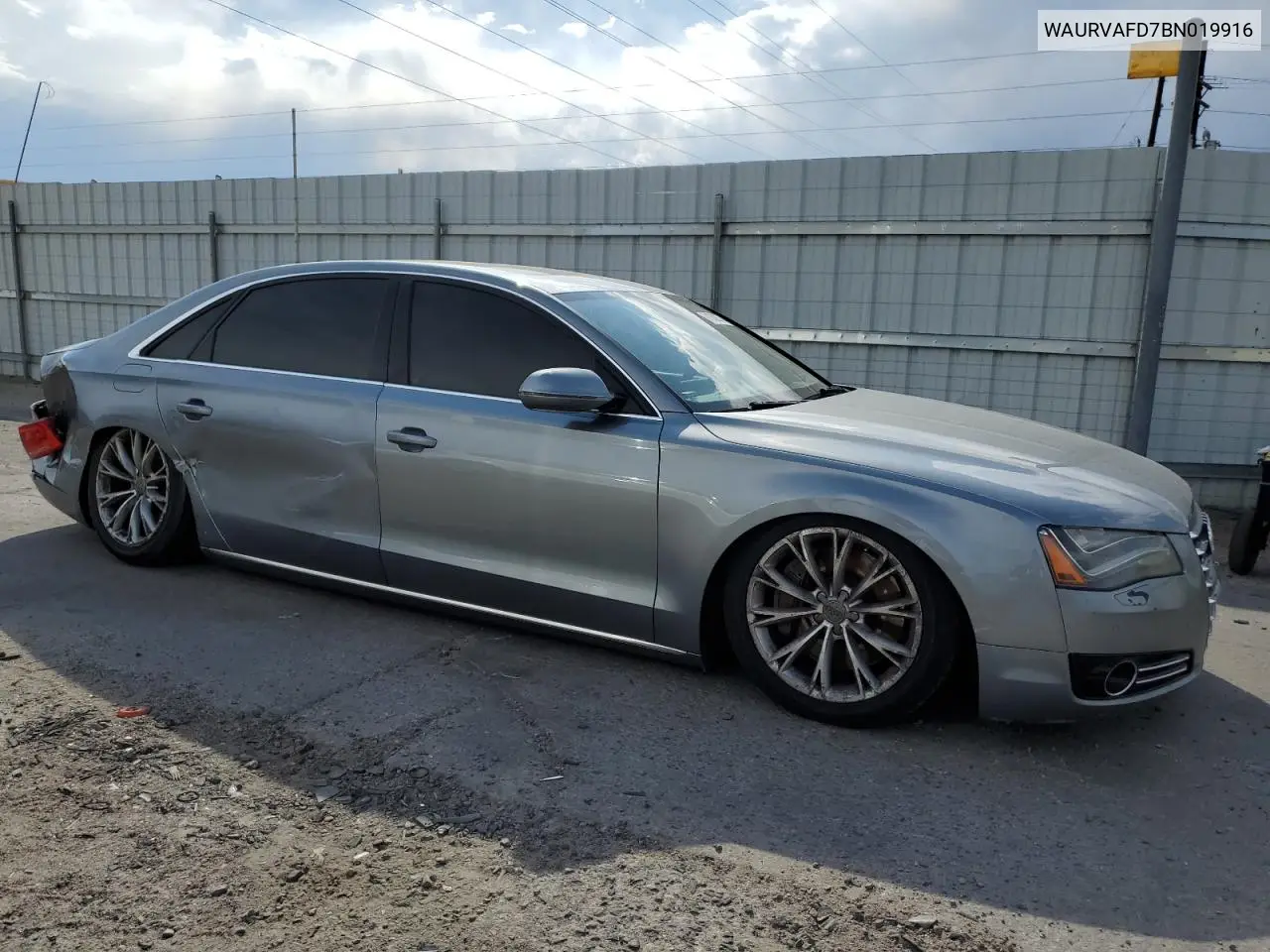 2011 Audi A8 L Quattro VIN: WAURVAFD7BN019916 Lot: 61200855
