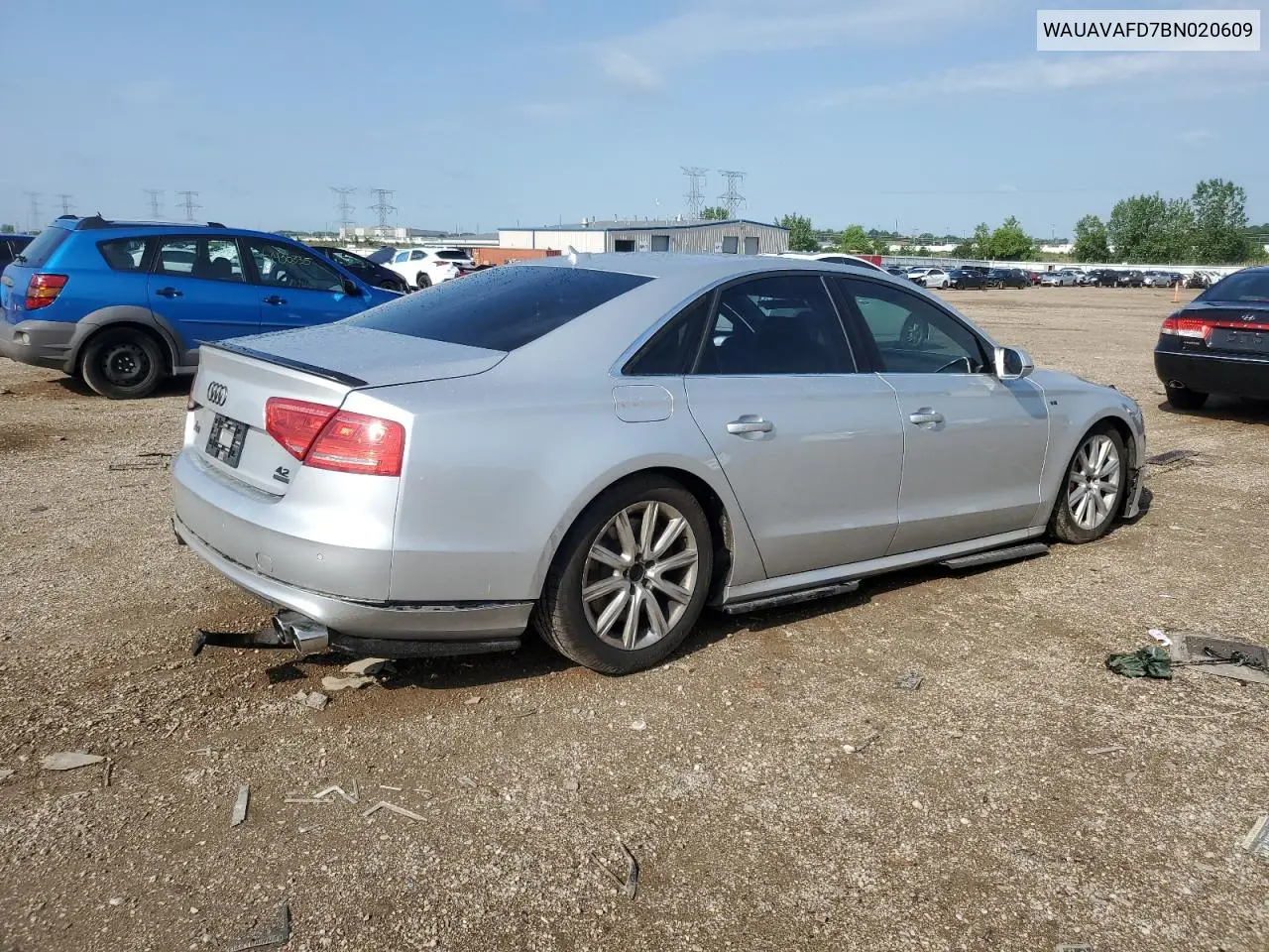 2011 Audi A8 Quattro VIN: WAUAVAFD7BN020609 Lot: 61583575