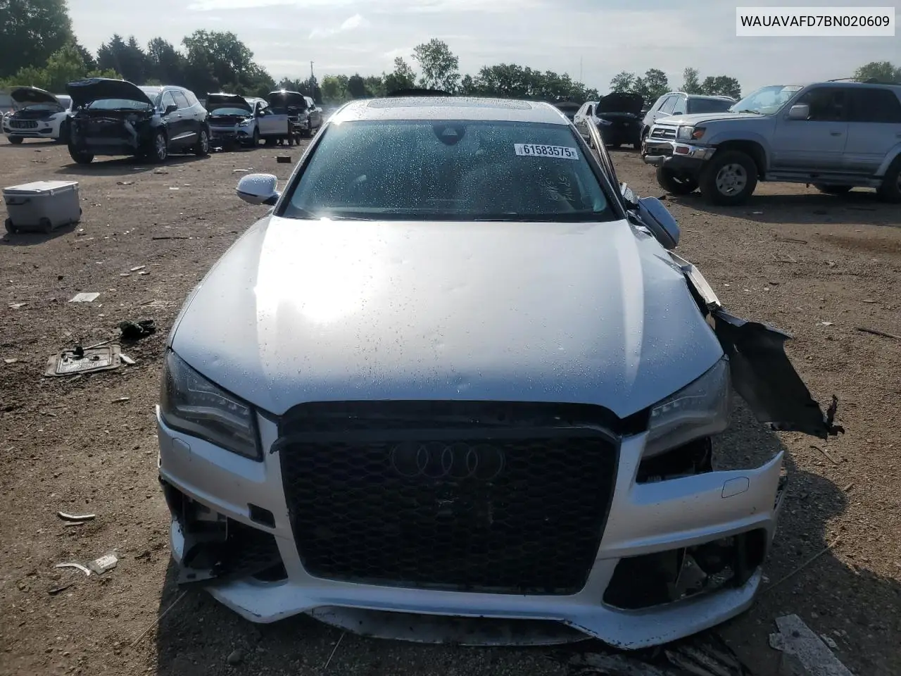 2011 Audi A8 Quattro VIN: WAUAVAFD7BN020609 Lot: 61583575