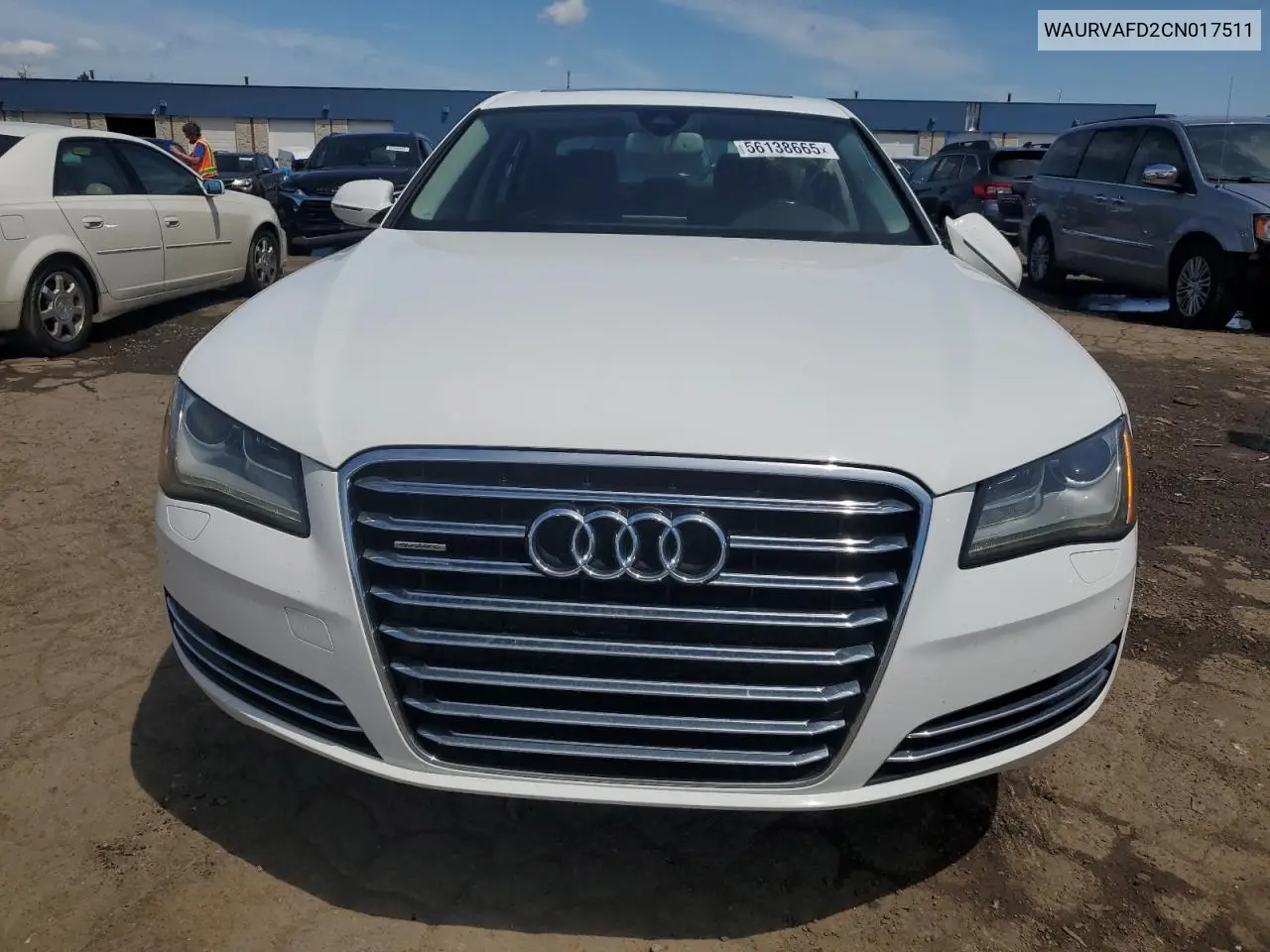 2012 Audi A8 L Quattro VIN: WAURVAFD2CN017511 Lot: 56138665