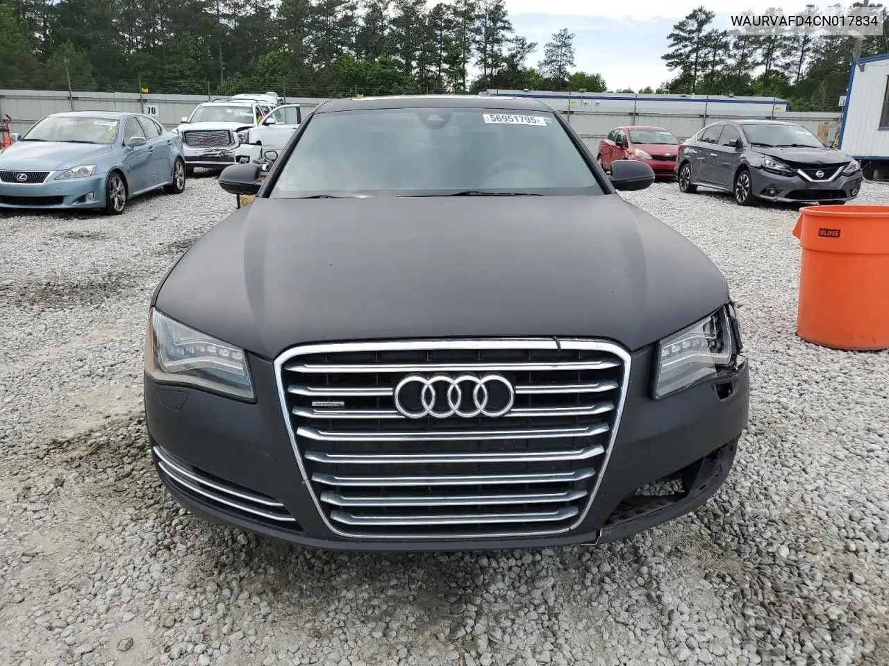 2012 Audi A8 L Quattro VIN: WAURVAFD4CN017834 Lot: 56951795