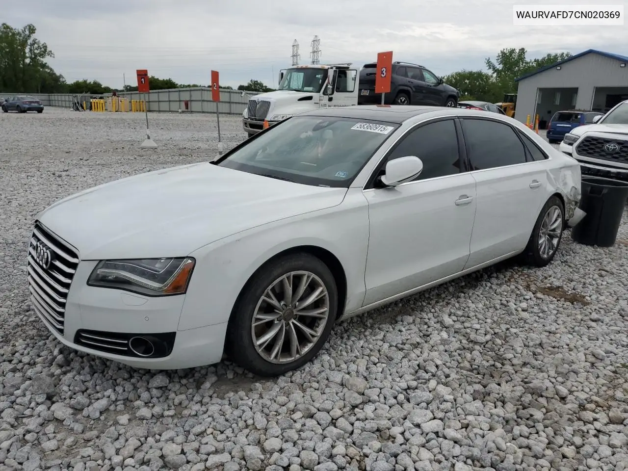 2012 Audi A8 L Quattro VIN: WAURVAFD7CN020369 Lot: 58360915