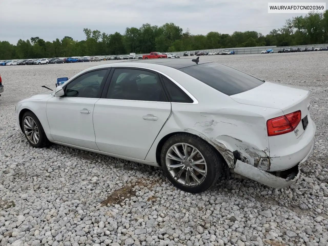 2012 Audi A8 L Quattro VIN: WAURVAFD7CN020369 Lot: 58360915
