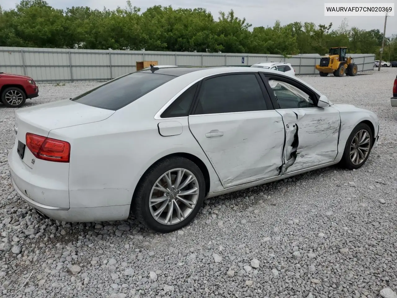 2012 Audi A8 L Quattro VIN: WAURVAFD7CN020369 Lot: 58360915