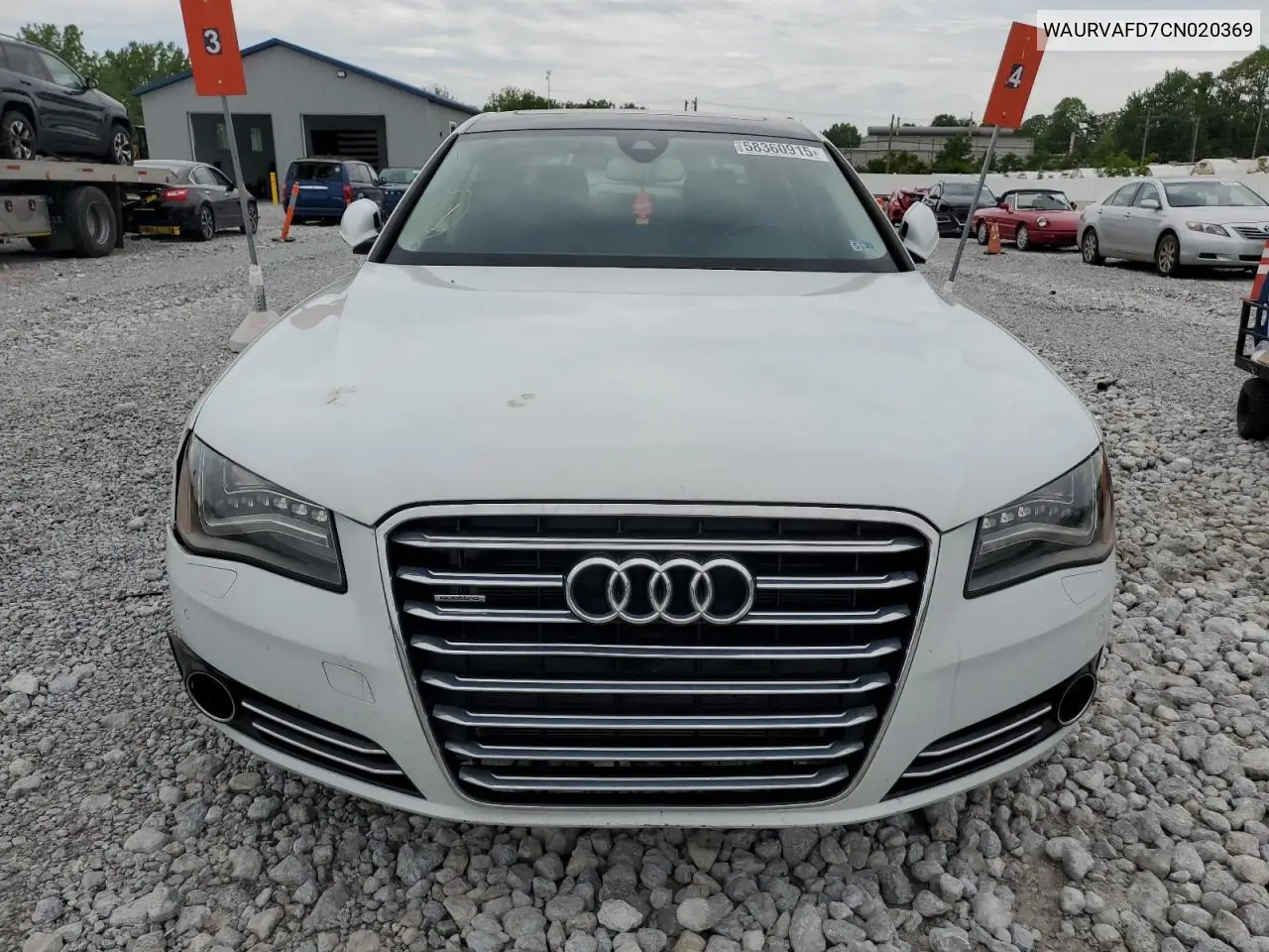2012 Audi A8 L Quattro VIN: WAURVAFD7CN020369 Lot: 58360915