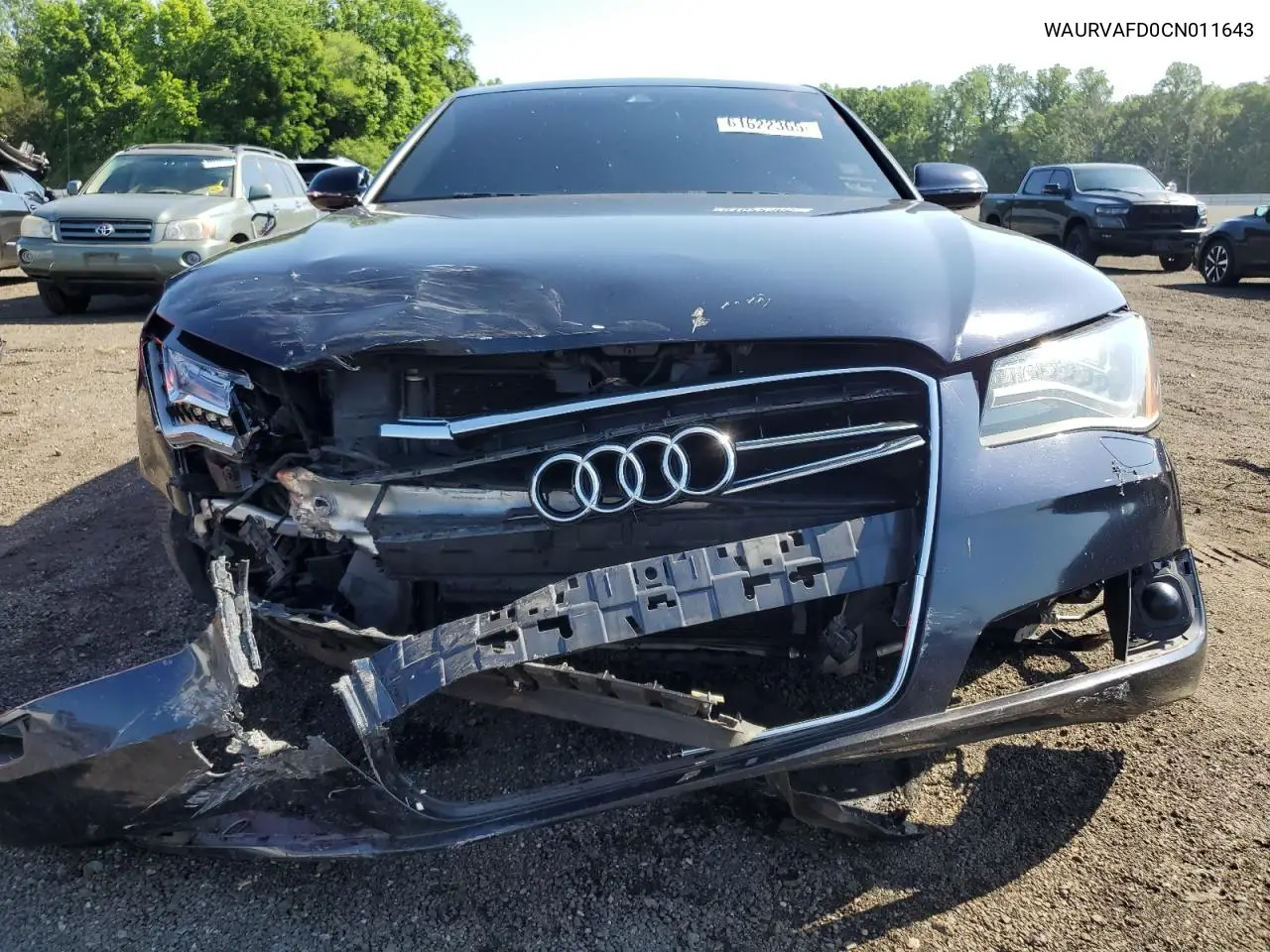 2012 Audi A8 L Quattro VIN: WAURVAFD0CN011643 Lot: 61622365