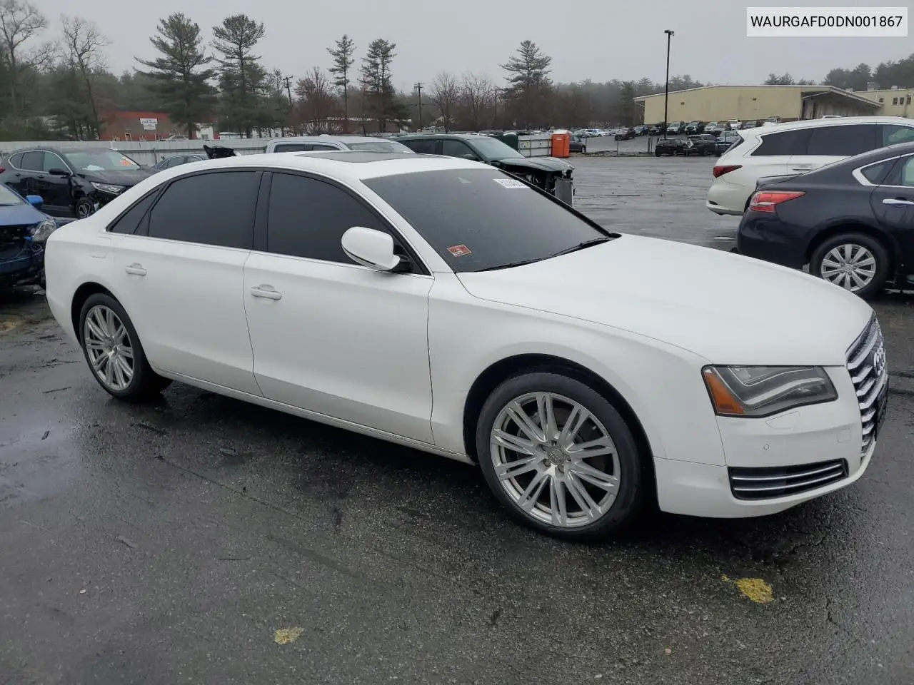 2013 Audi A8 L Quattro VIN: WAURGAFD0DN001867 Lot: 51734325
