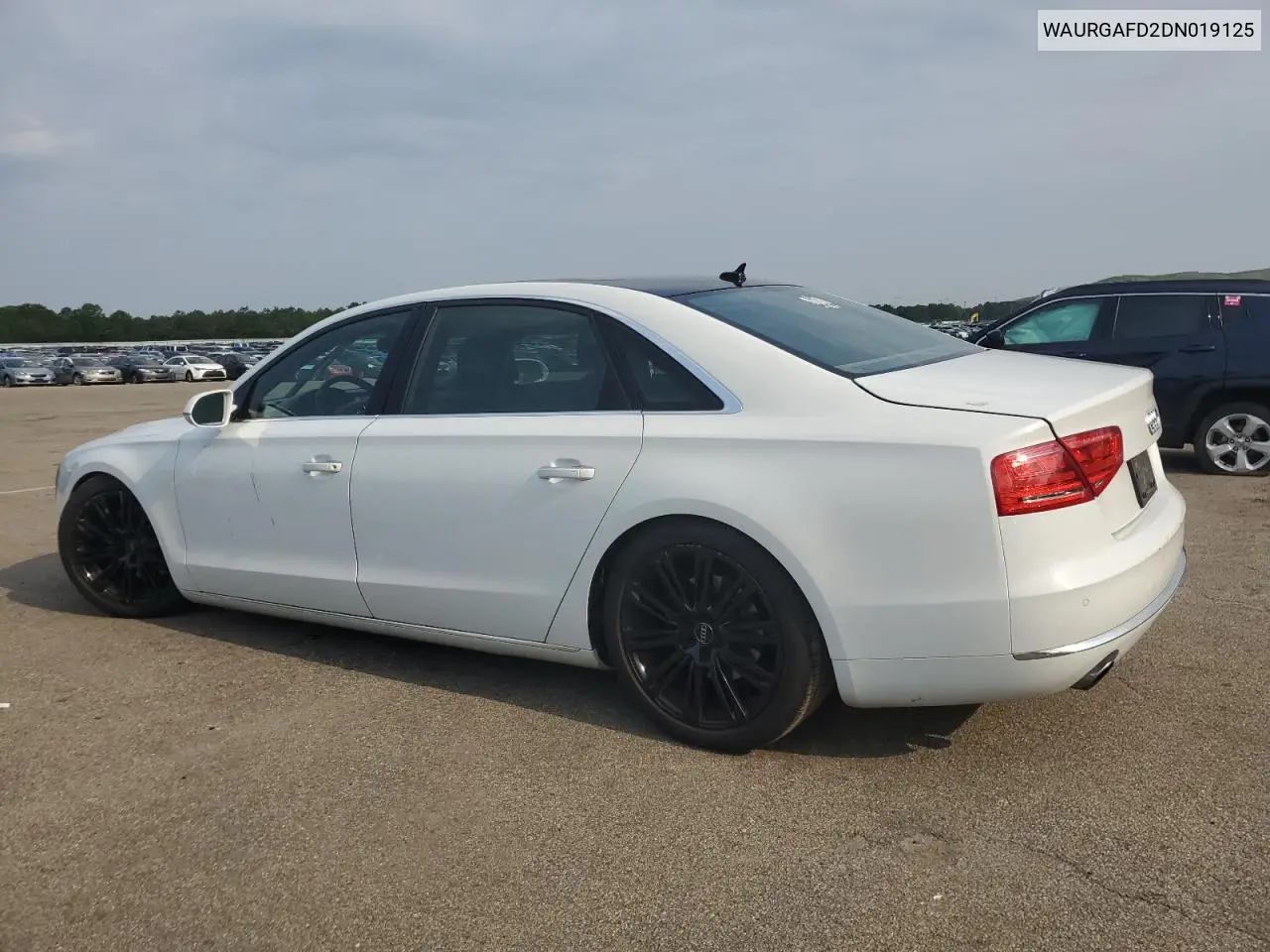 2013 Audi A8 L Quattro VIN: WAURGAFD2DN019125 Lot: 60959515