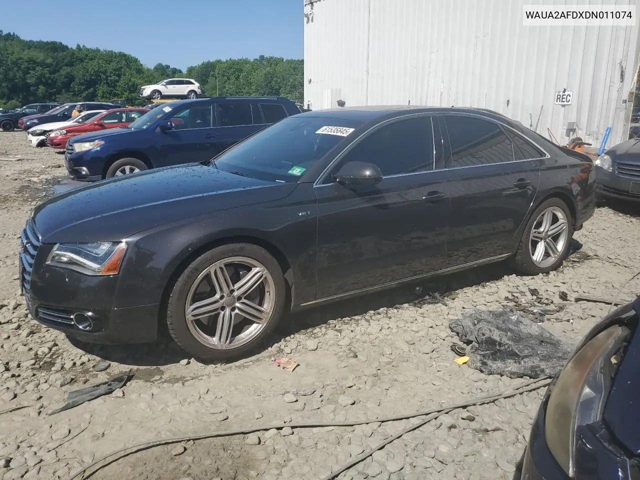 2013 Audi A8 Quattro VIN: WAUA2AFDXDN011074 Lot: 61535845