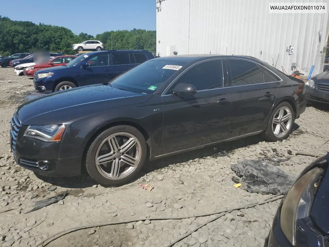 2013 Audi A8 Quattro VIN: WAUA2AFDXDN011074 Lot: 61535845