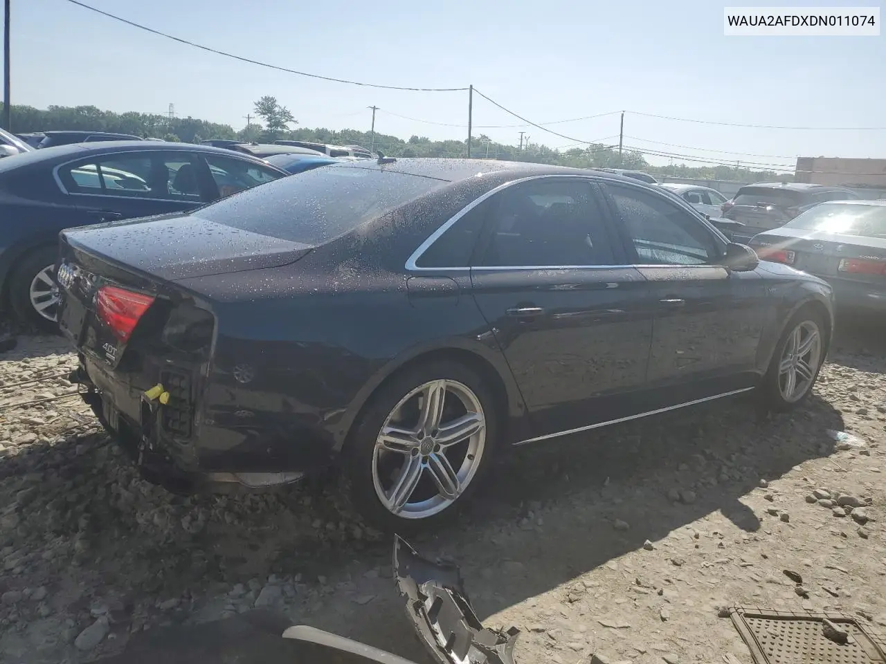 2013 Audi A8 Quattro VIN: WAUA2AFDXDN011074 Lot: 61535845