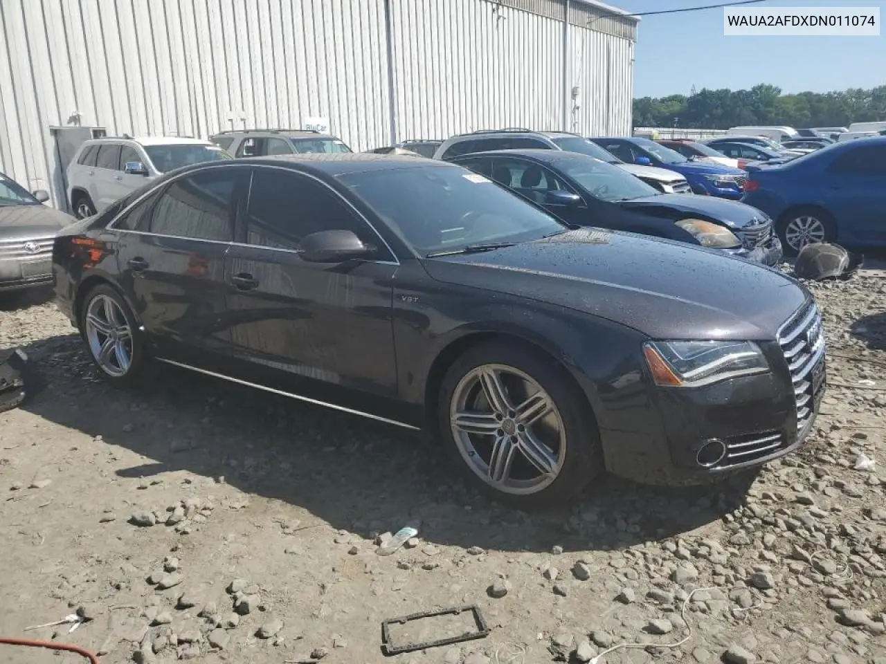 2013 Audi A8 Quattro VIN: WAUA2AFDXDN011074 Lot: 61535845