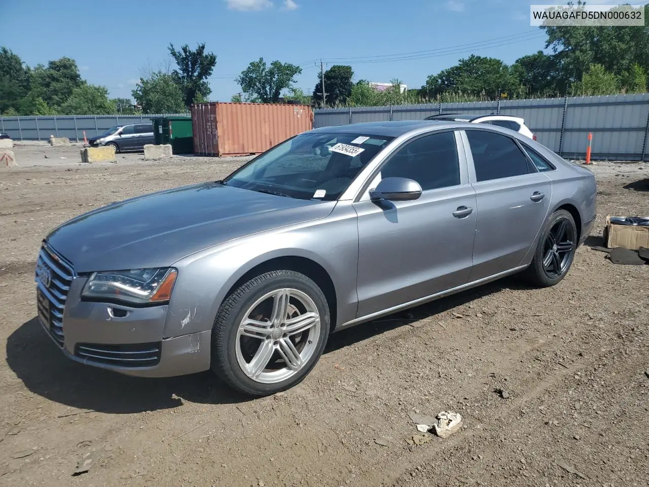 2013 Audi A8 Quattro VIN: WAUAGAFD5DN000632 Lot: 61934355