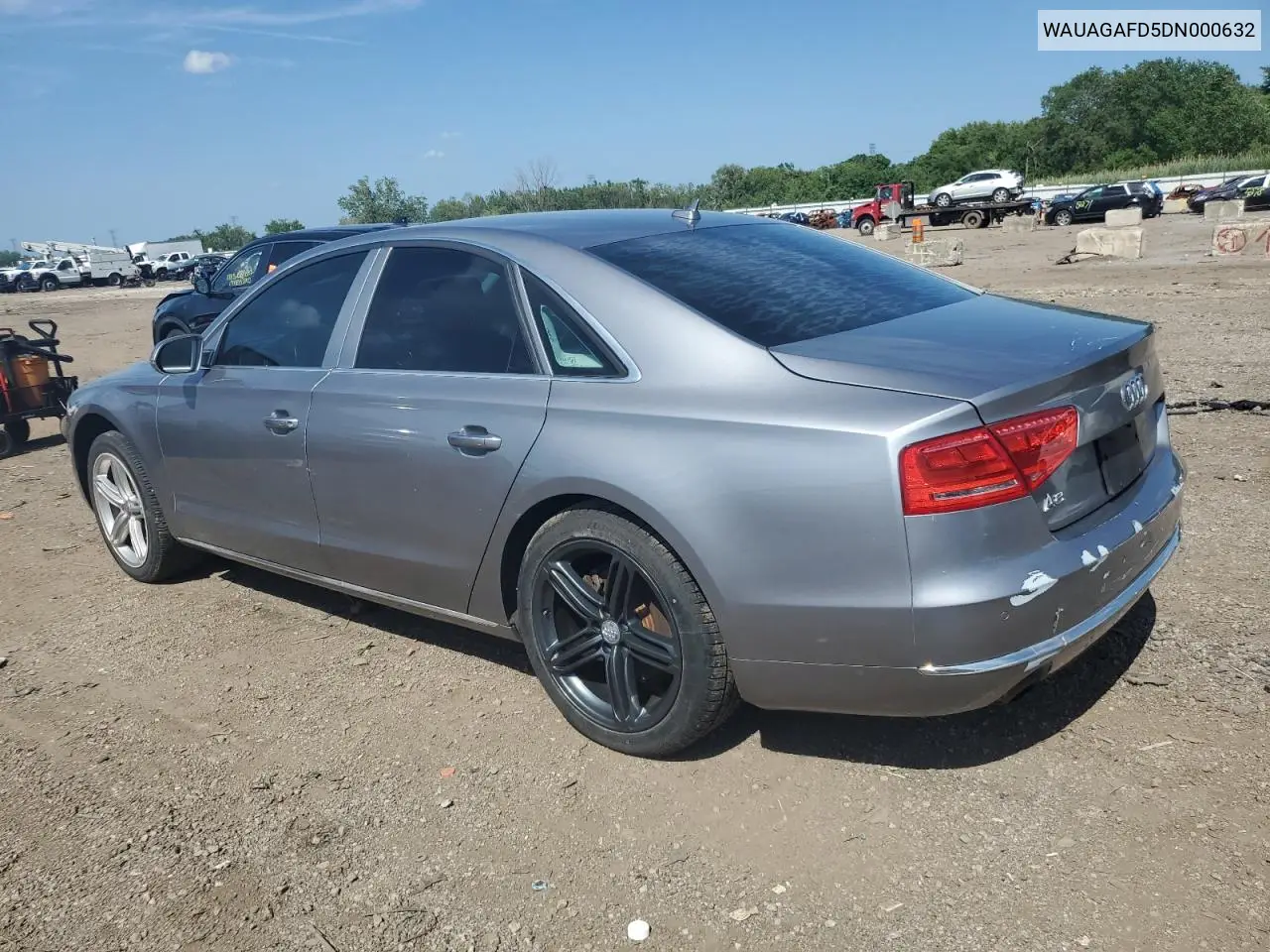 2013 Audi A8 Quattro VIN: WAUAGAFD5DN000632 Lot: 61934355