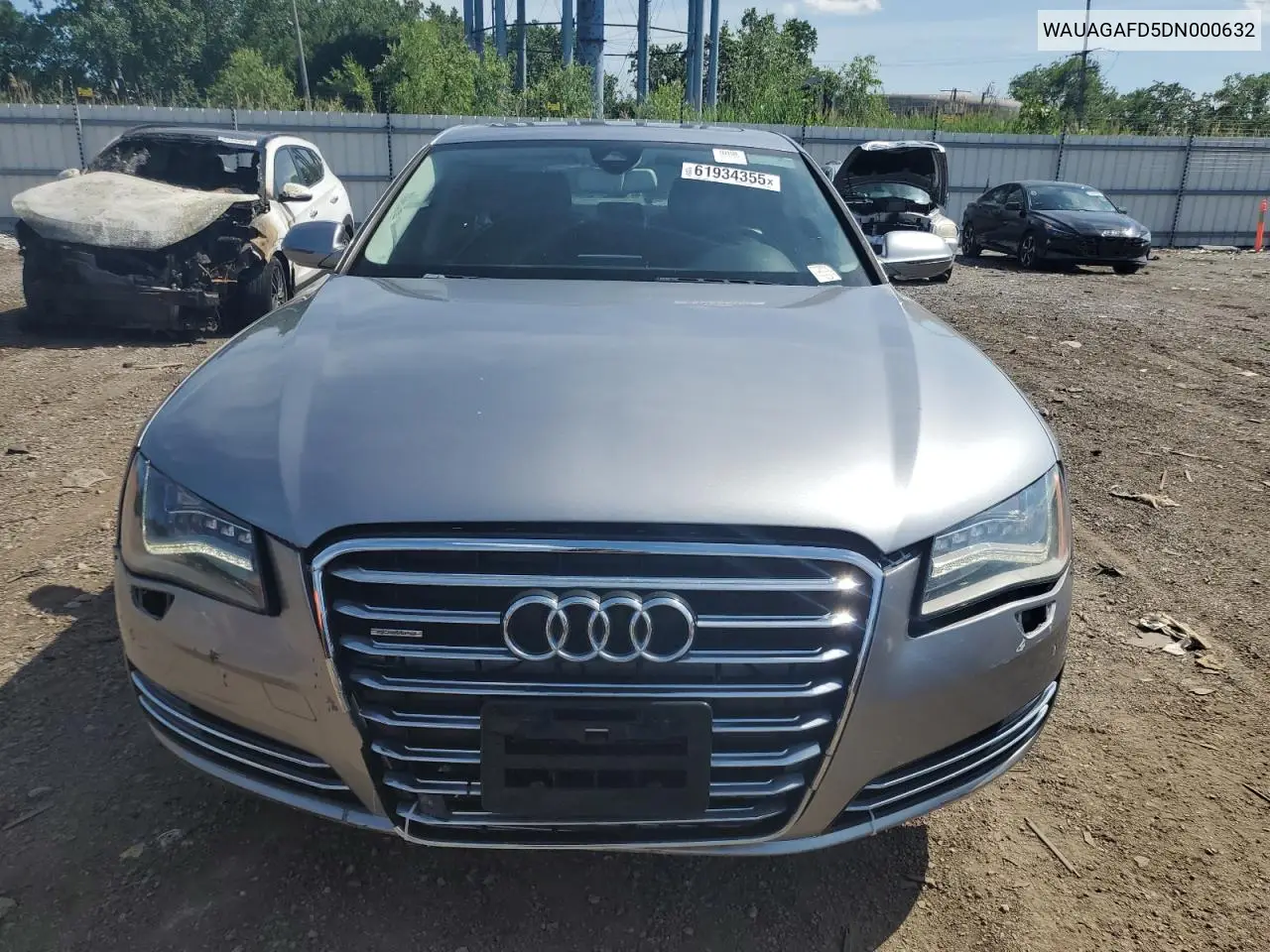 2013 Audi A8 Quattro VIN: WAUAGAFD5DN000632 Lot: 61934355
