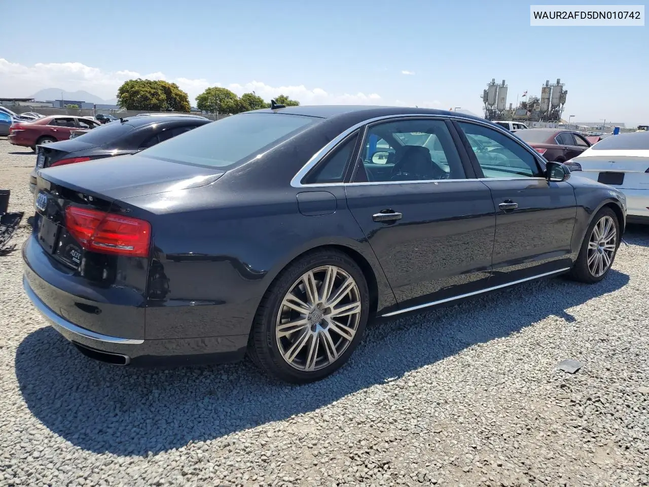 2013 Audi A8 L Quattro VIN: WAUR2AFD5DN010742 Lot: 62687735