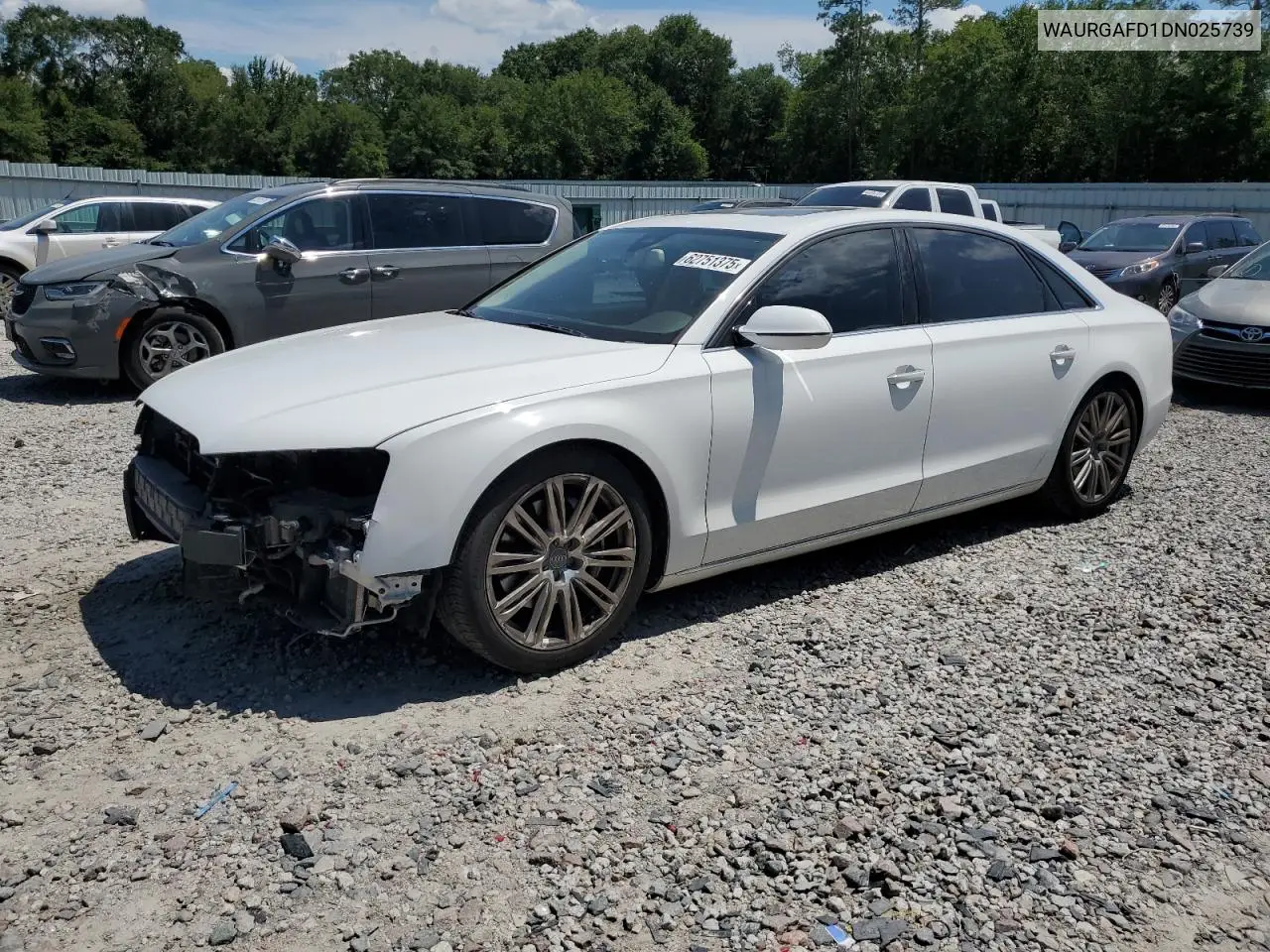 2013 Audi A8 L Quattro VIN: WAURGAFD1DN025739 Lot: 62751375