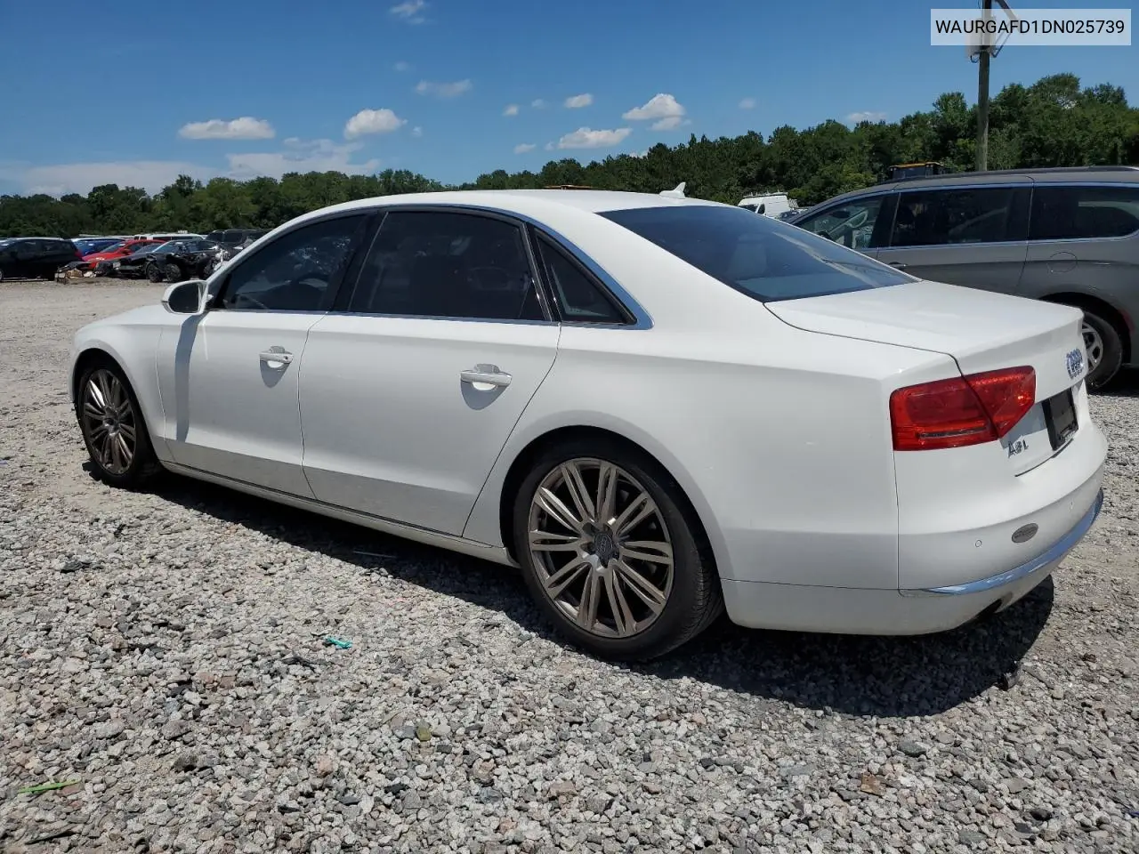 2013 Audi A8 L Quattro VIN: WAURGAFD1DN025739 Lot: 62751375