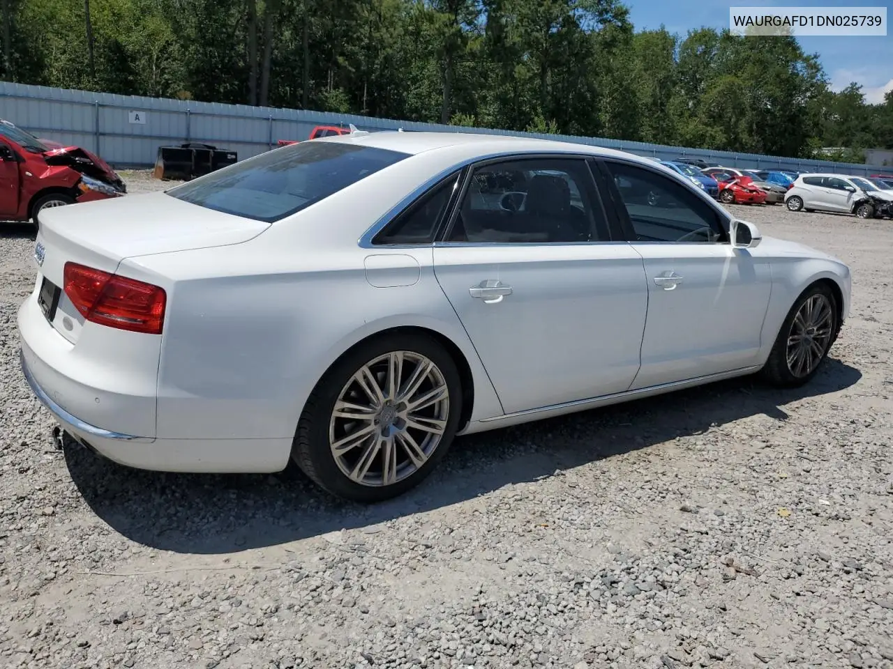 2013 Audi A8 L Quattro VIN: WAURGAFD1DN025739 Lot: 62751375